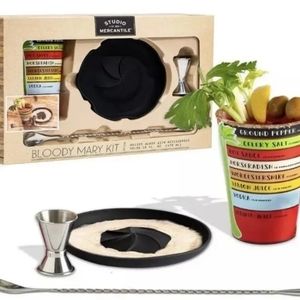 Studio Mercantile Bloody Mary Kit - Recipe Glass, 3 Pieces Set